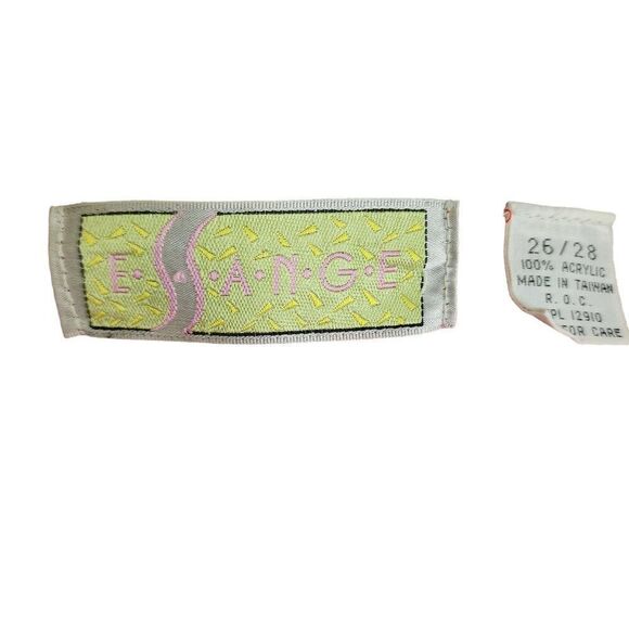 Vintage 80s Cardigan Chunky Sweater Crocheted Rose Womens Plus Size 26 Red - Picture 9 of 11